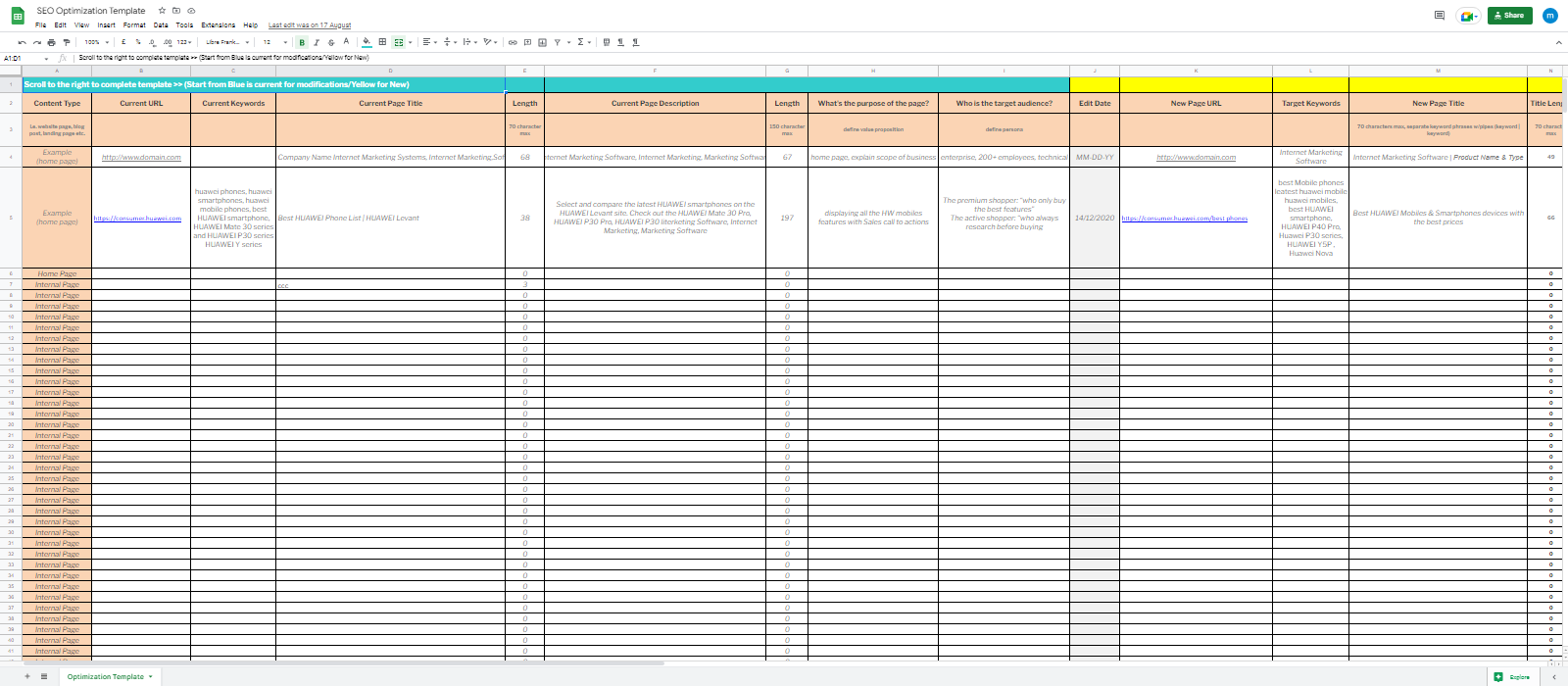 SEO Optimization Template